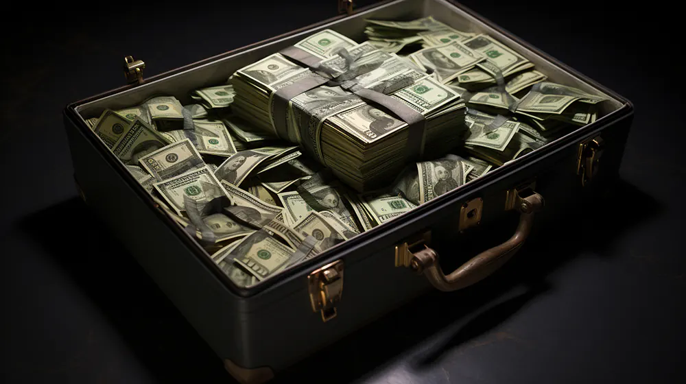 A breifcase full of money