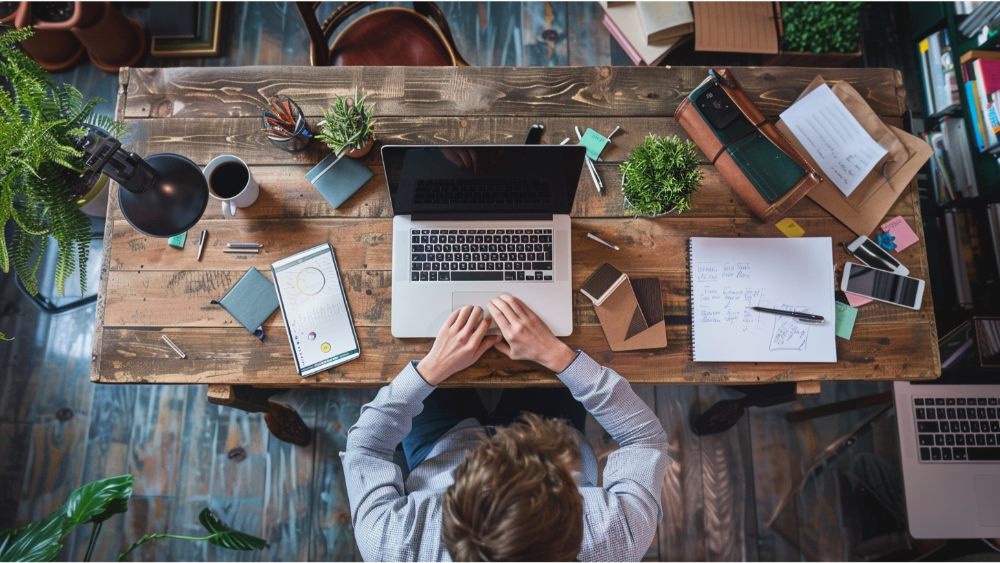 A man working on SEO