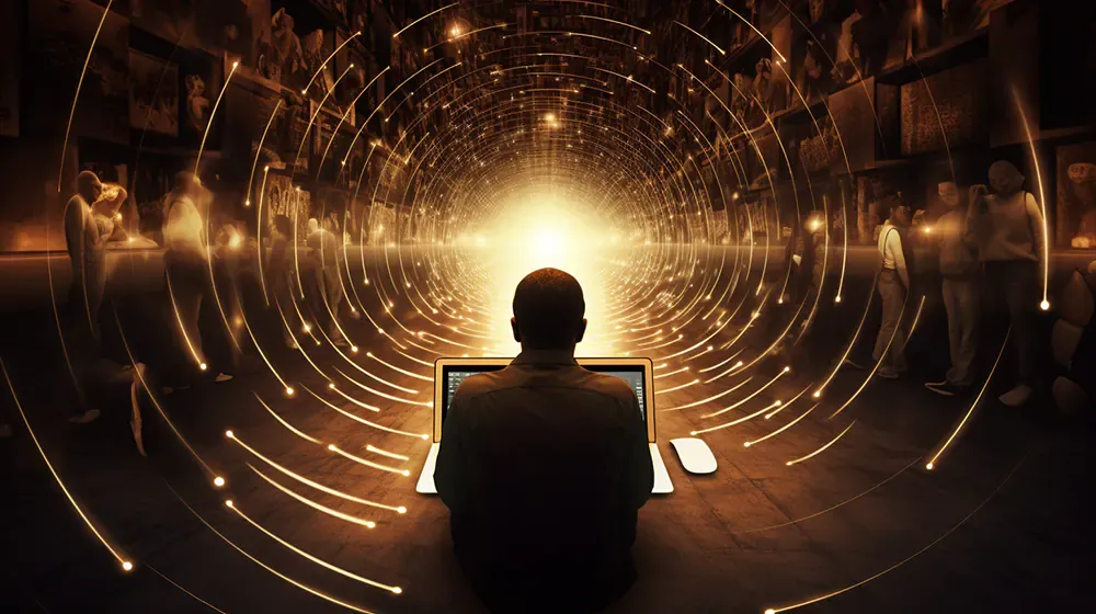 A man connecting to his audience